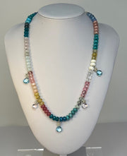 Candy Necklace - knotted rainbow gemstones and briolettes