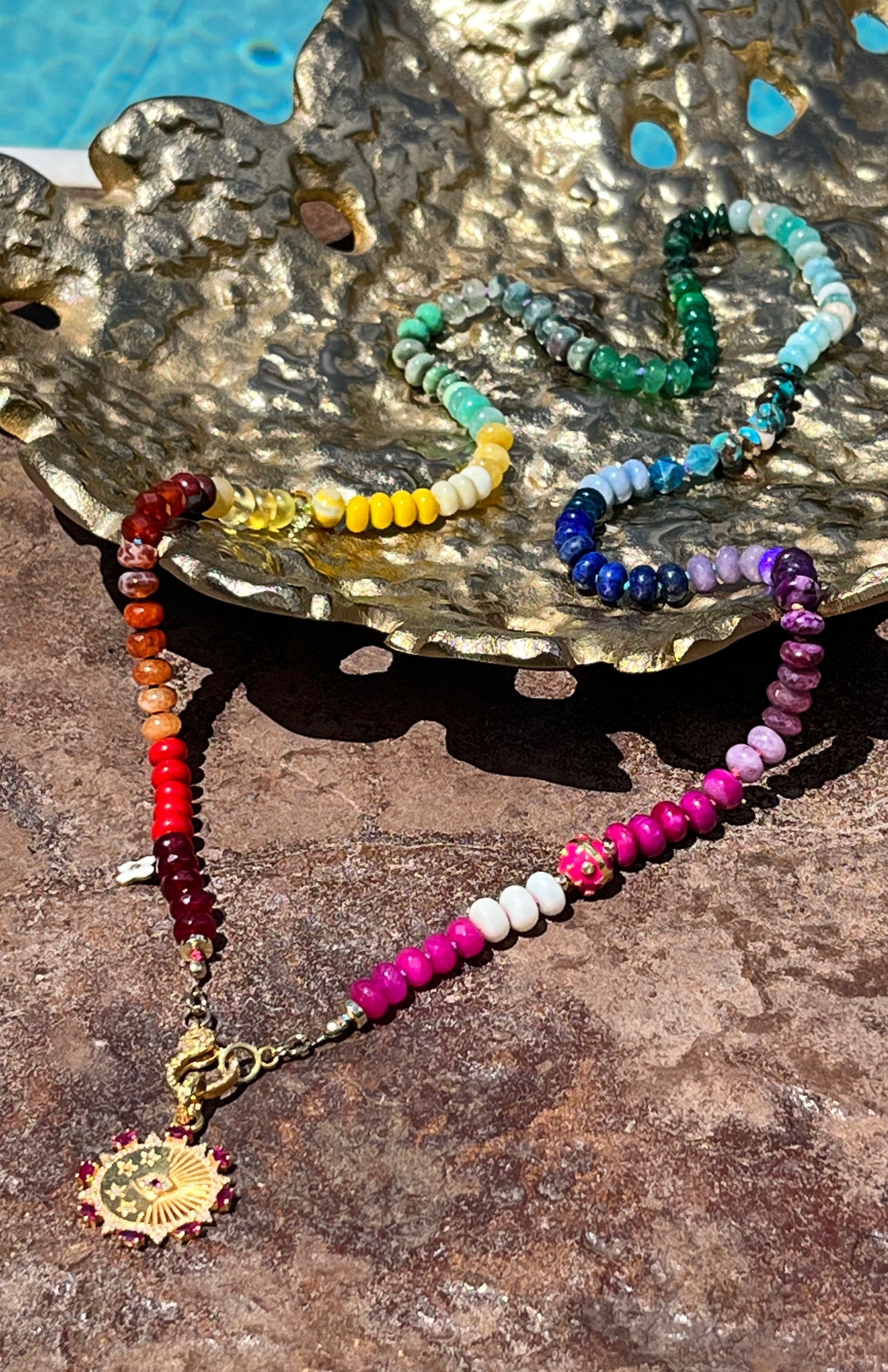 Rainbow Beaded Necklace – Alex Mika Jewelry