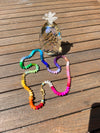 Islands In The Sun - Hand-knotted semiprecious rainbow gemstone bead necklace