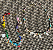Fun & Trendy - Gemstone and glass bead necklace with 18k gold-filled charms